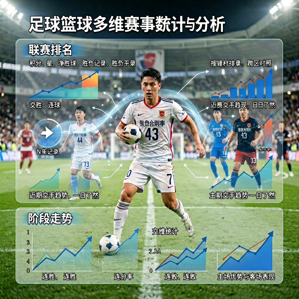 足球篮球多维赛事数据统计与分析面板